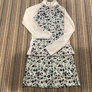 NWT SZ XS LADY HAGAN  1/4 ZIP AND SKORT